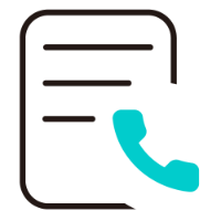 複数の電話番号を複数名で対応のアイコン