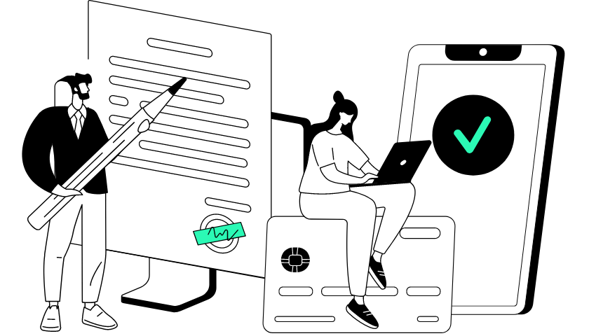 プラン申込み、初期費用のお支払いのイラスト